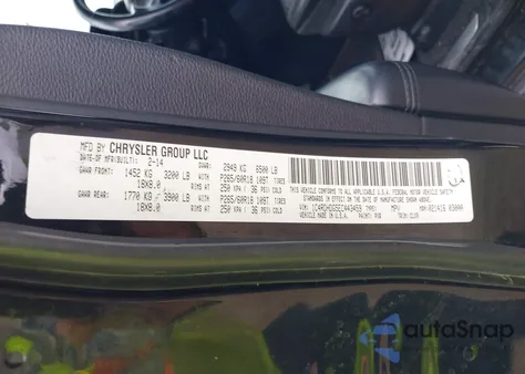 2014 Dodge Durango Limited from USA, damaged, VIN 1C4RDHDG5EC443459